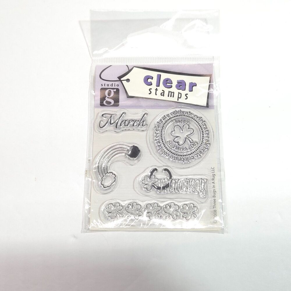 Studio G Clear Stamp March St Patricks Day Shamrock Craft Set